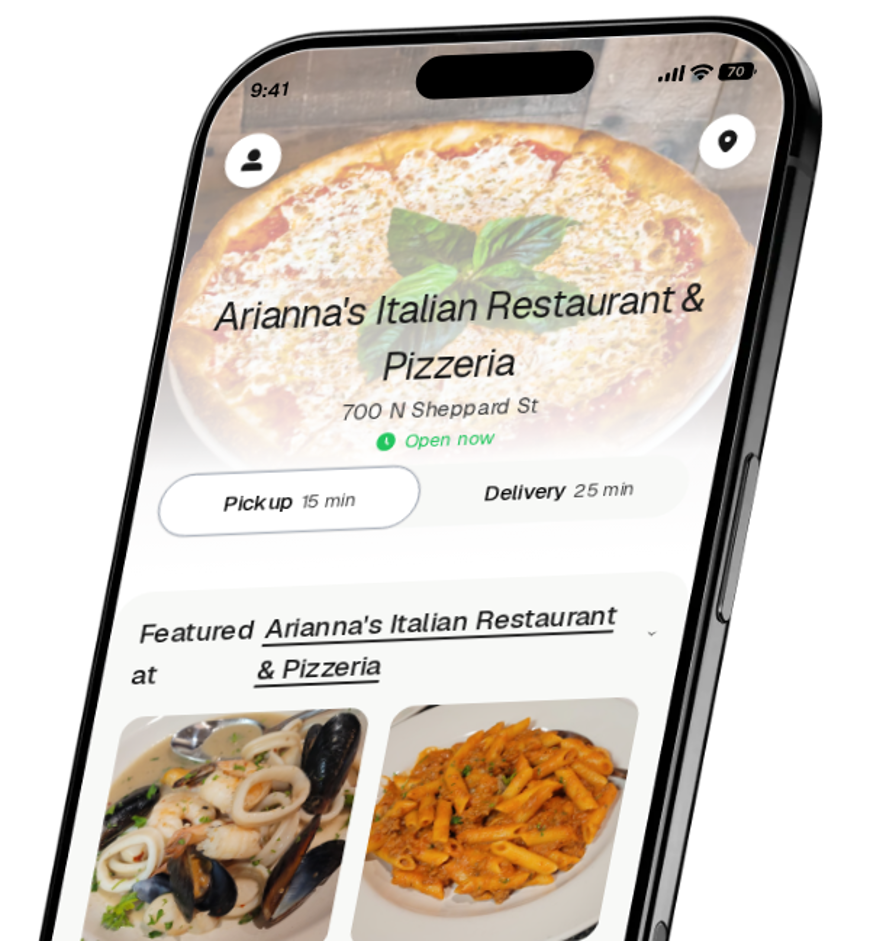 Arianna's Italian Restaurant & Pizzeria app preview